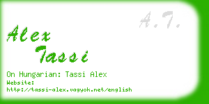 alex tassi business card